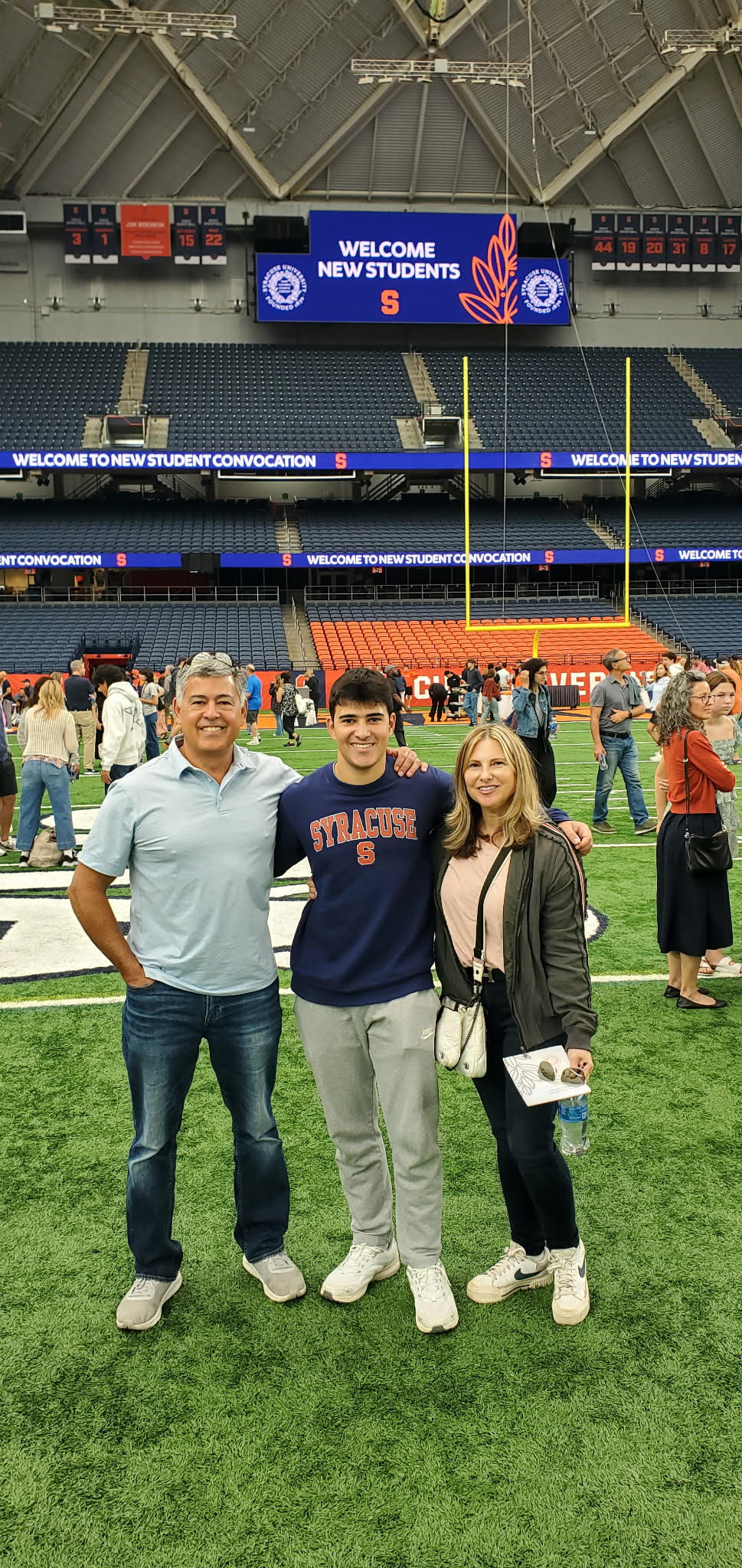 Eric and Ronni Rogers with their son Jake at Syracuse