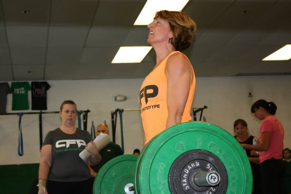 Peg Kinsman lifting at Prototype in 2013