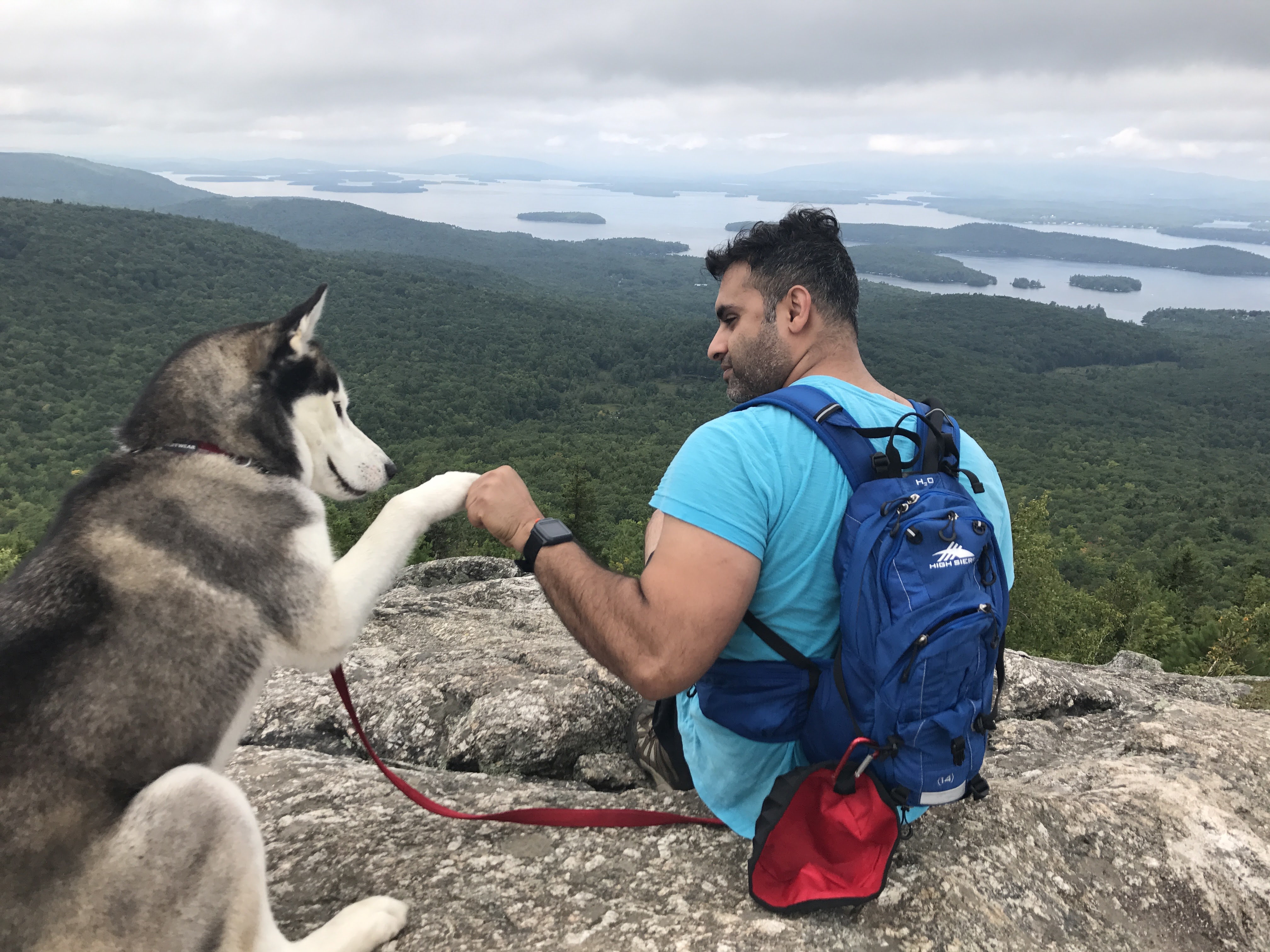 AT hiking with his dog Hans Solo