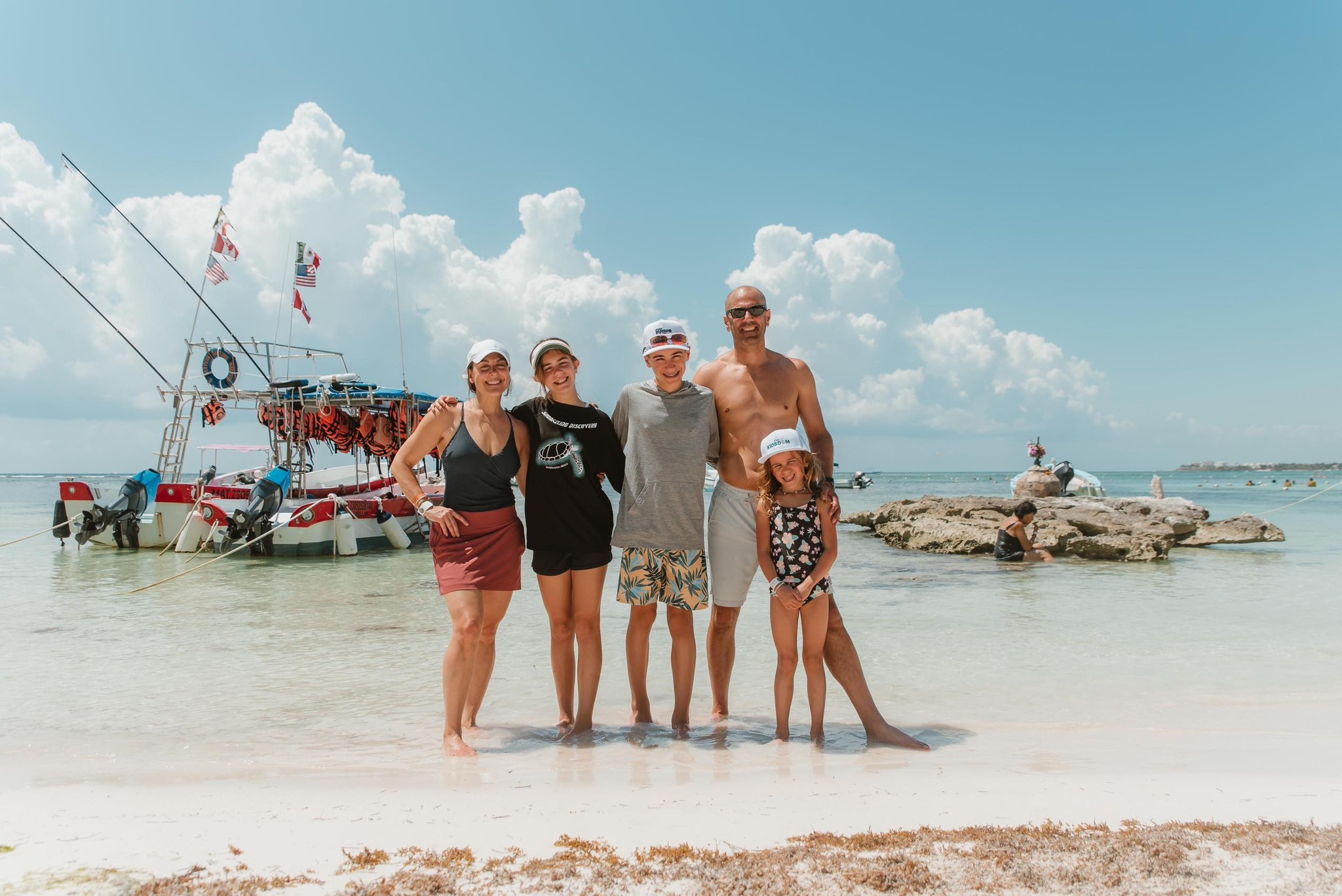 Mark DiRienzo with his family at the beach