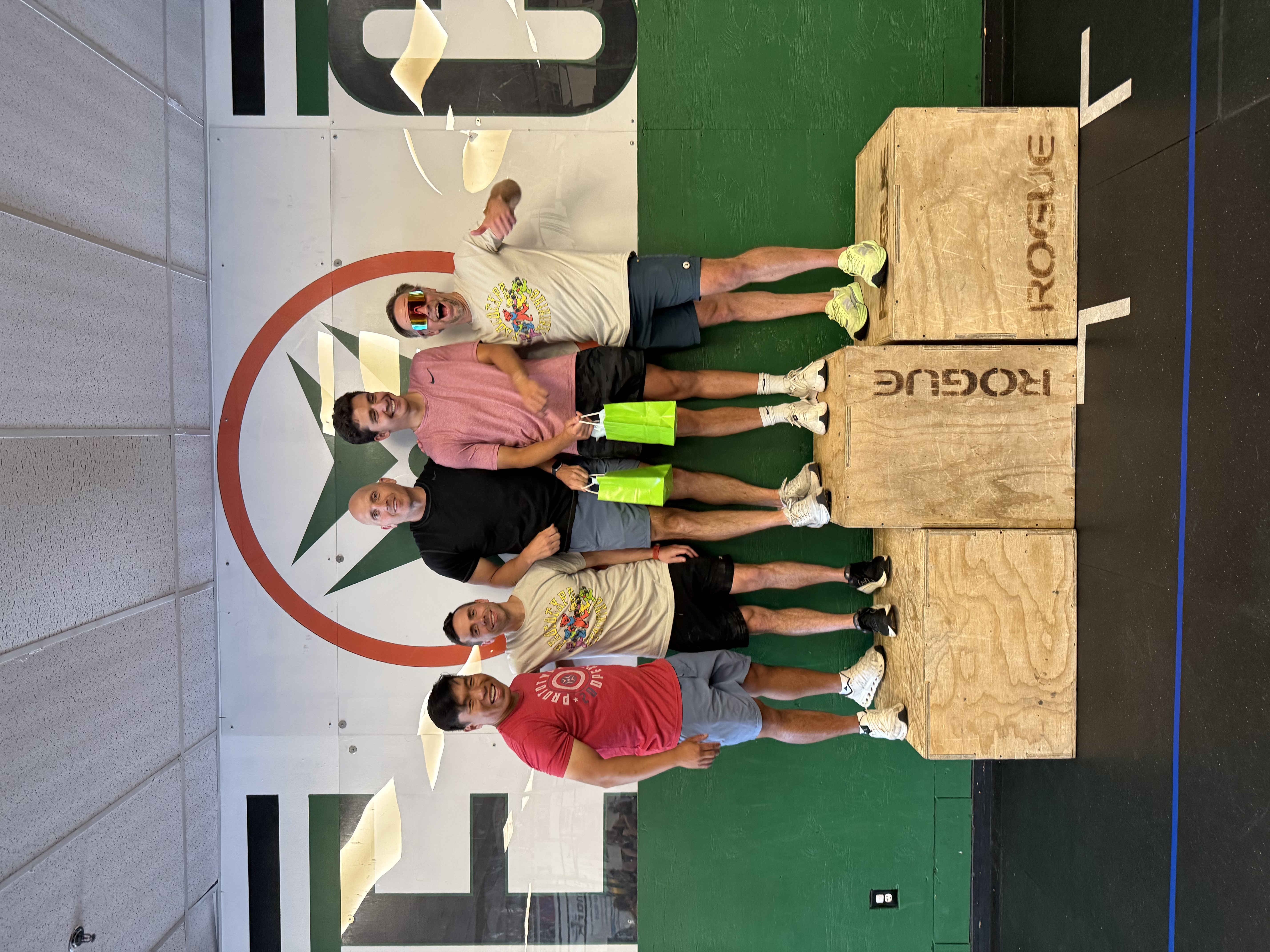 Matt Iaricci and Sam on the podium at Prototype's HYROX simulation event