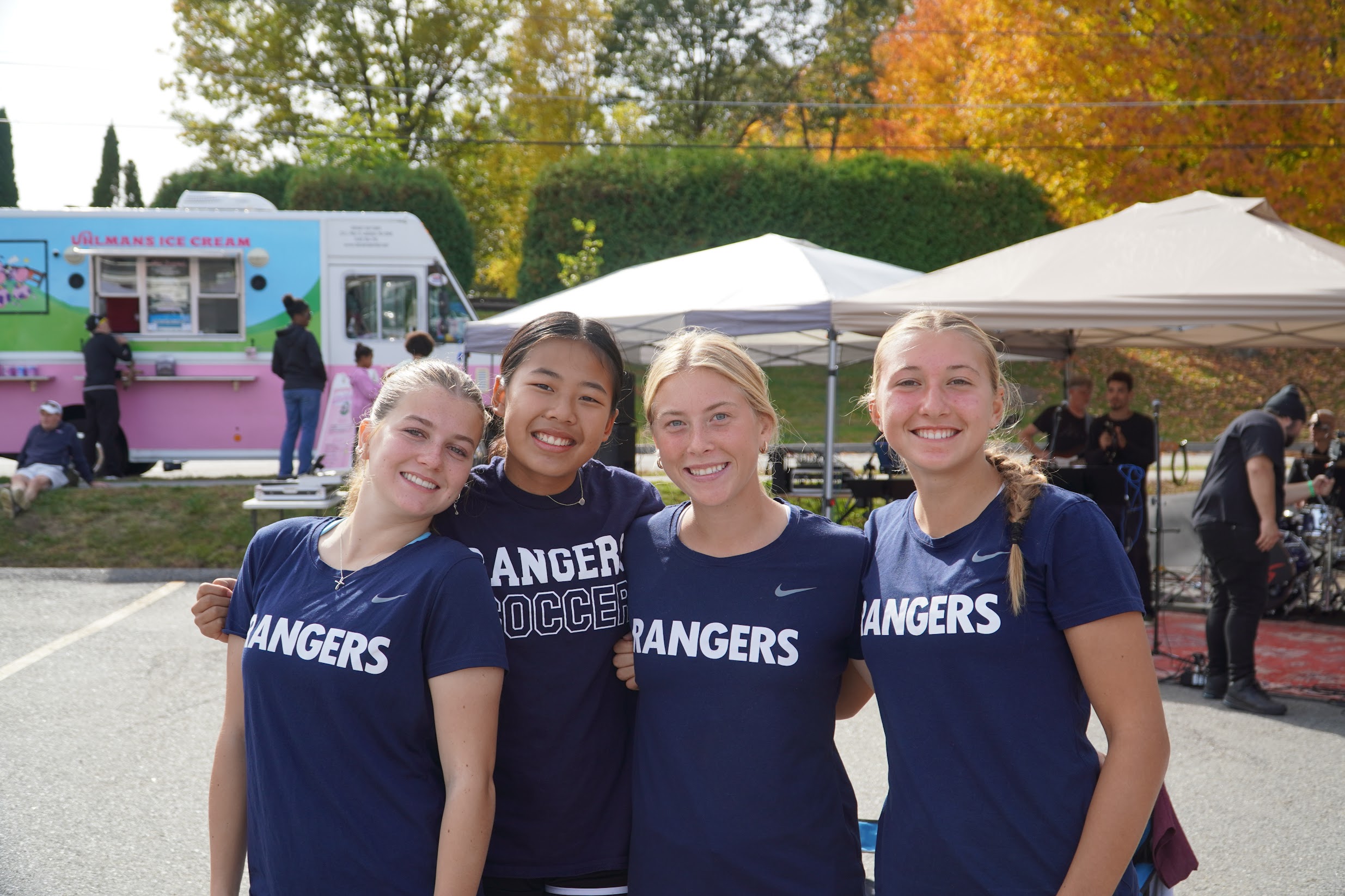 Left to right: Allie, Lainey, Caroline, and Ella at Prototype's 2025 Row for Westborough event