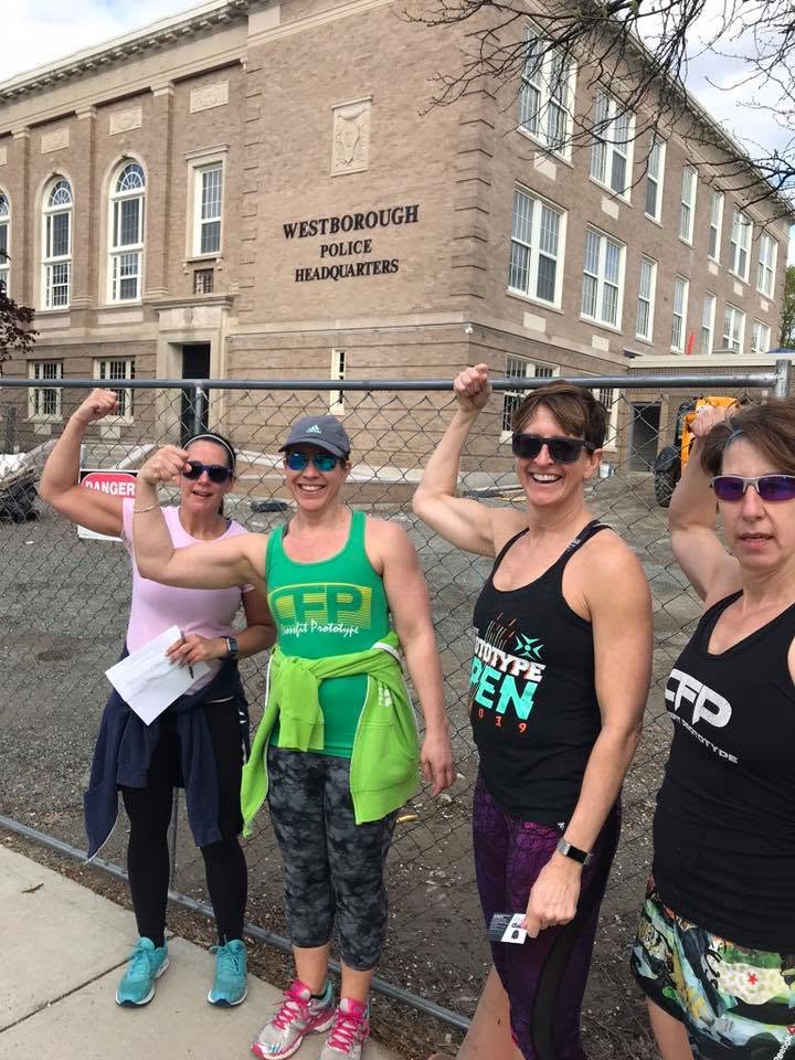 Peg Kinsman with the women of Prototype at the annual scavenger hunt