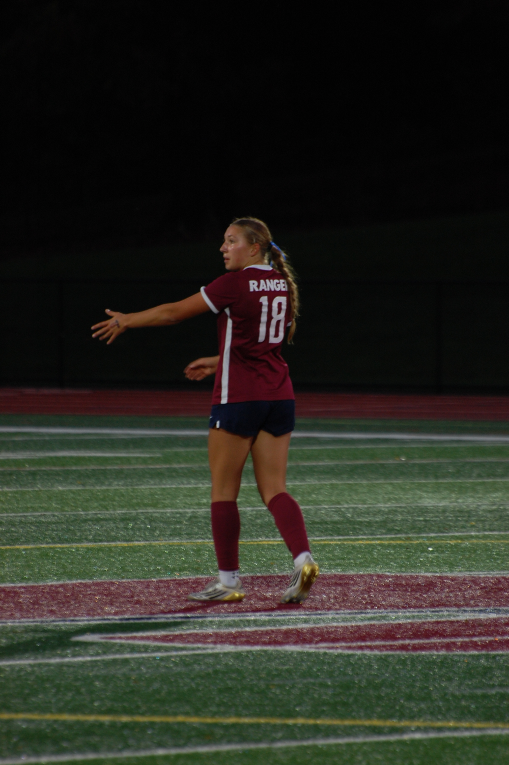 Ella Rust on the field during a Westborough High School girls soccer game