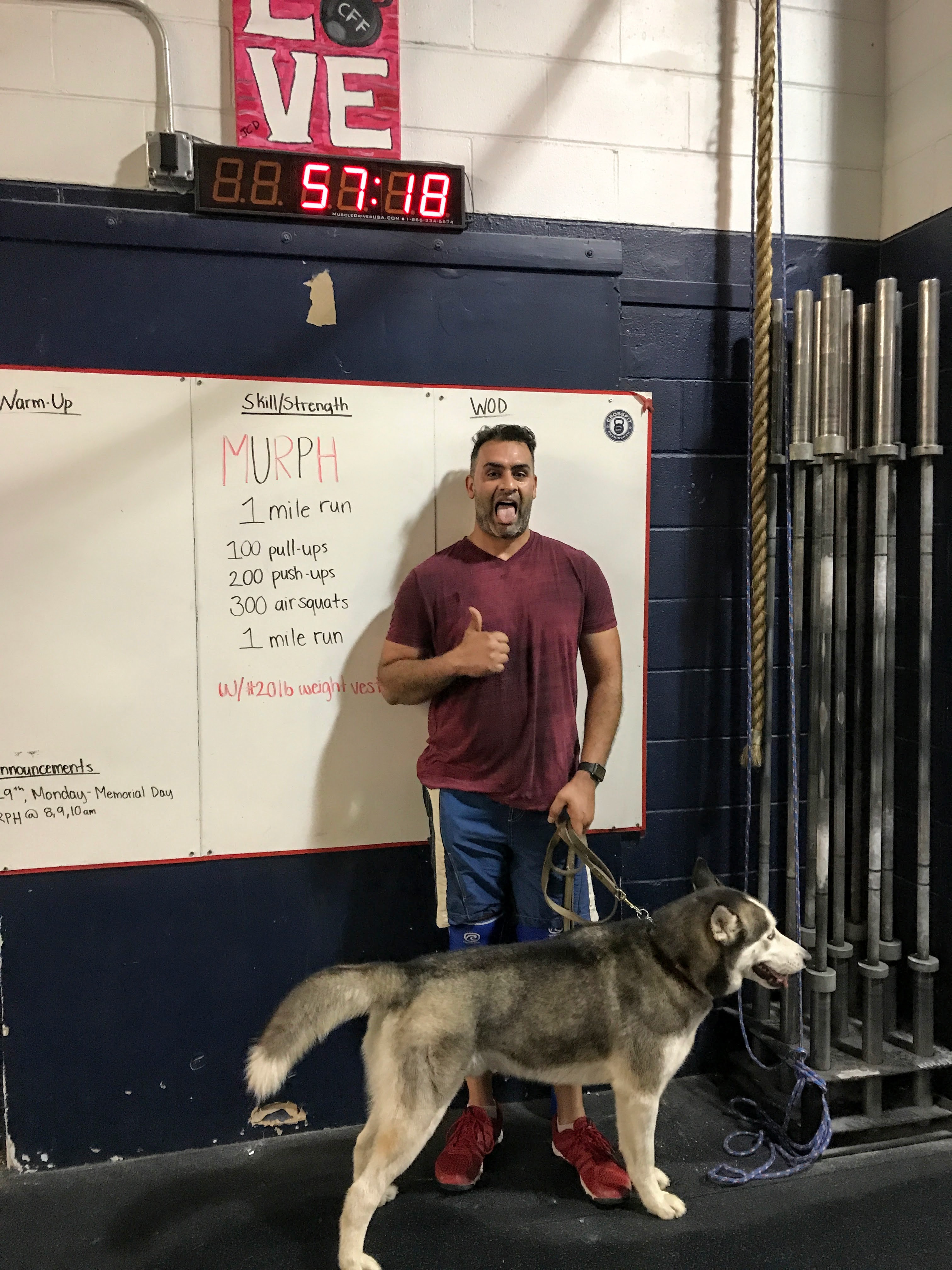 AT at CrossFit Framingham, his first CrossFit gym