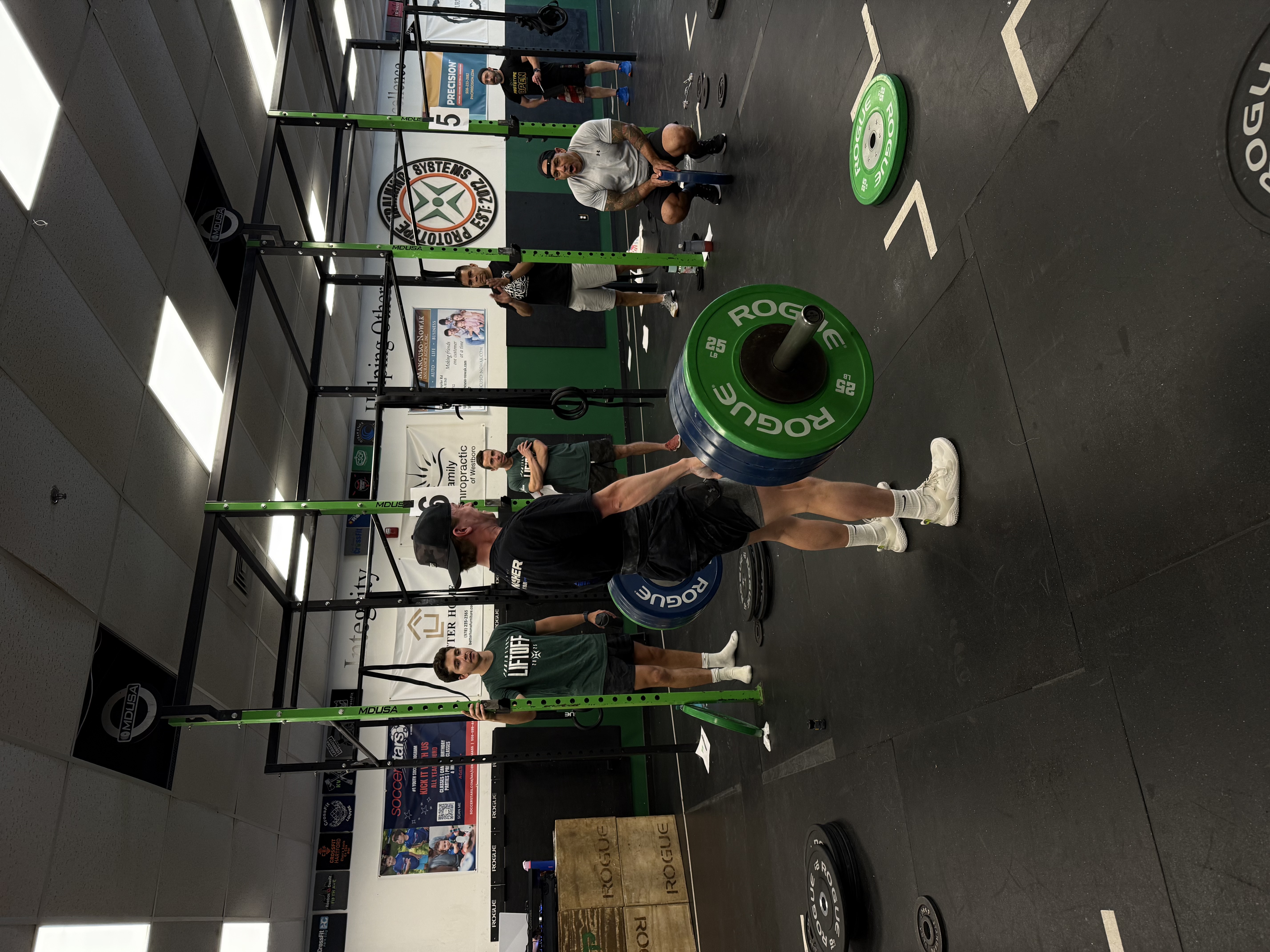 Griffin Barriere deadlifting at the 2025 Lift Off