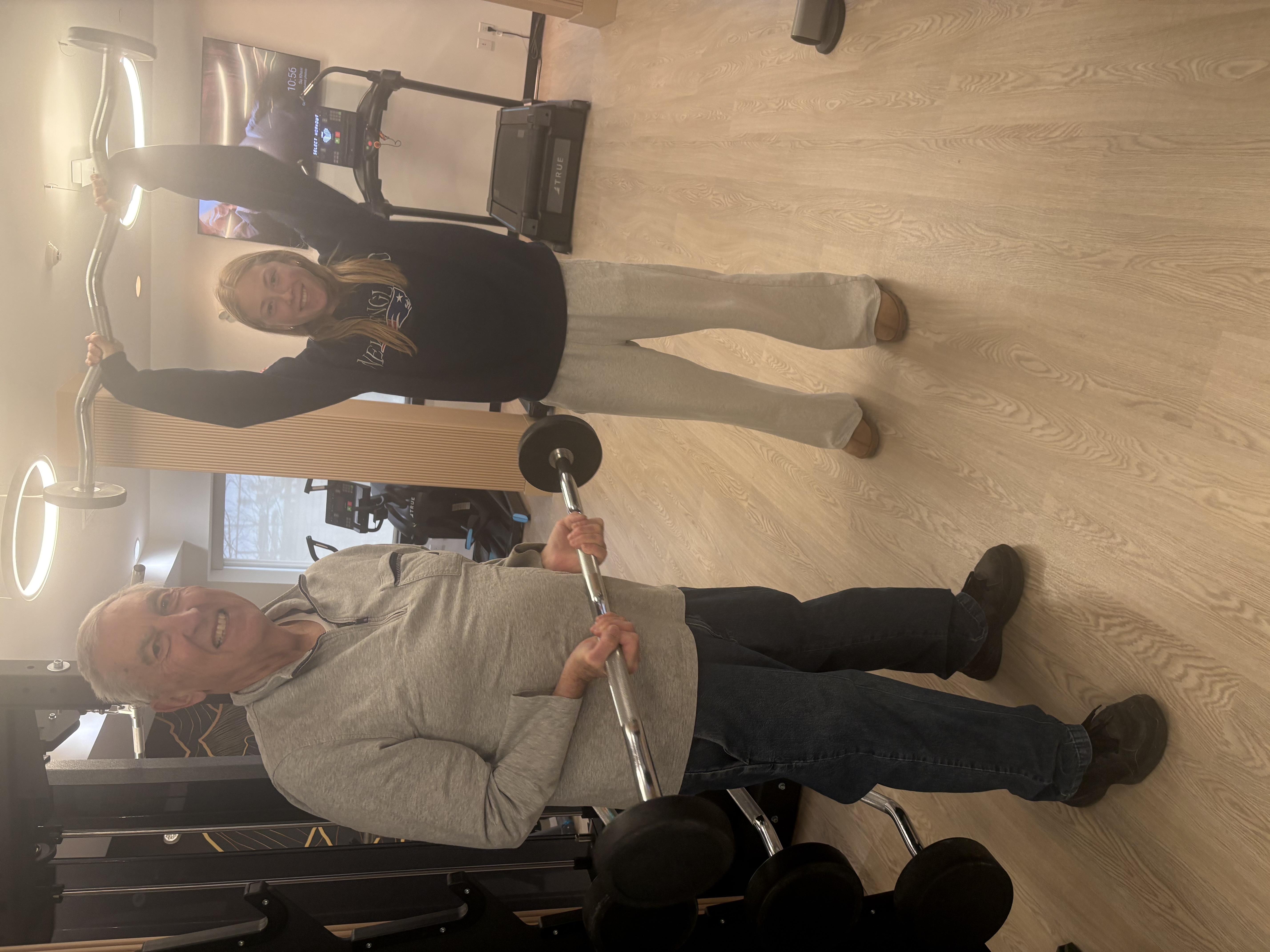 Caroline Queenan training her grandfather — Prototype Training Systems