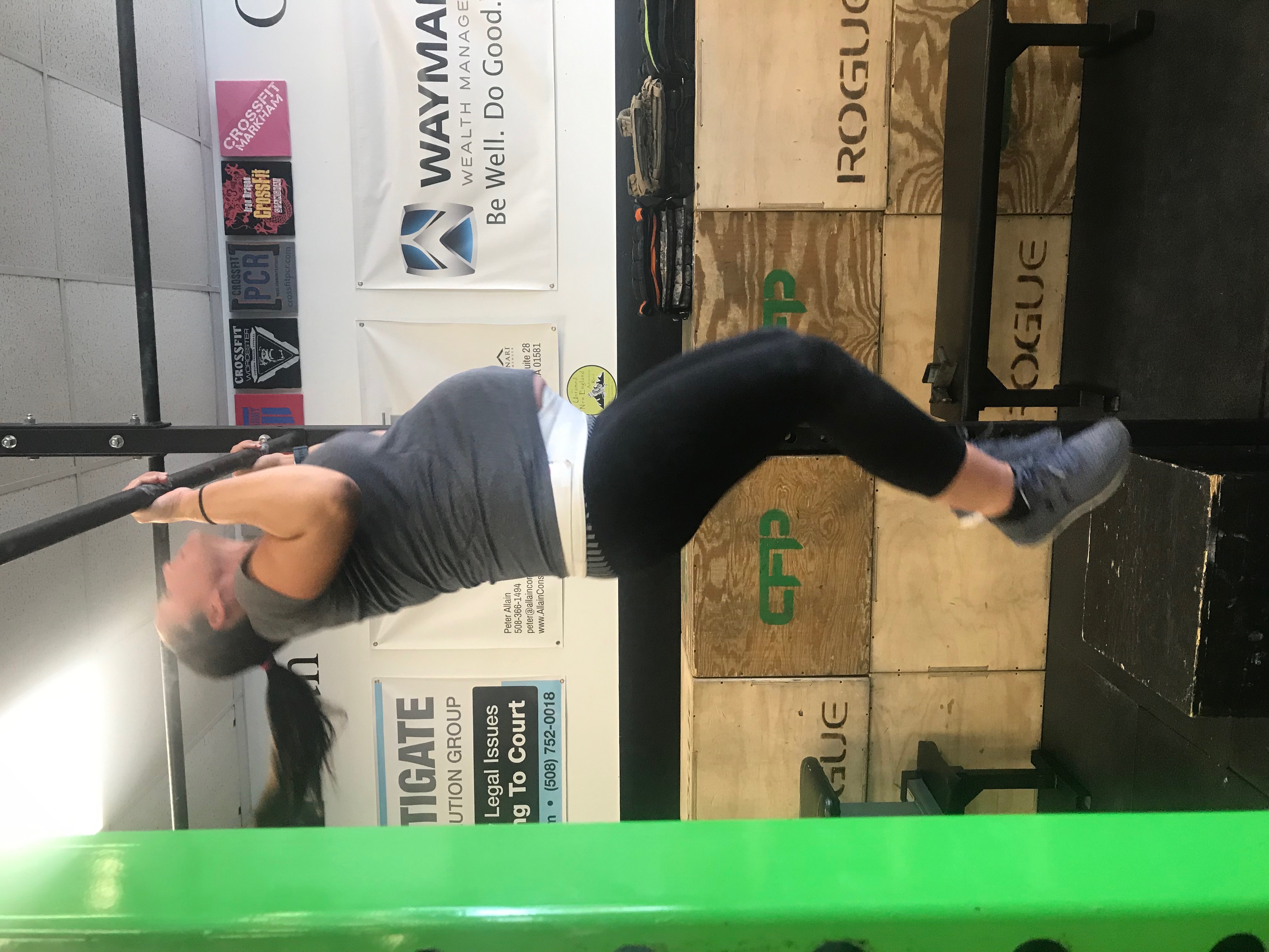 Jess Clancy training at Prototype while pregnant