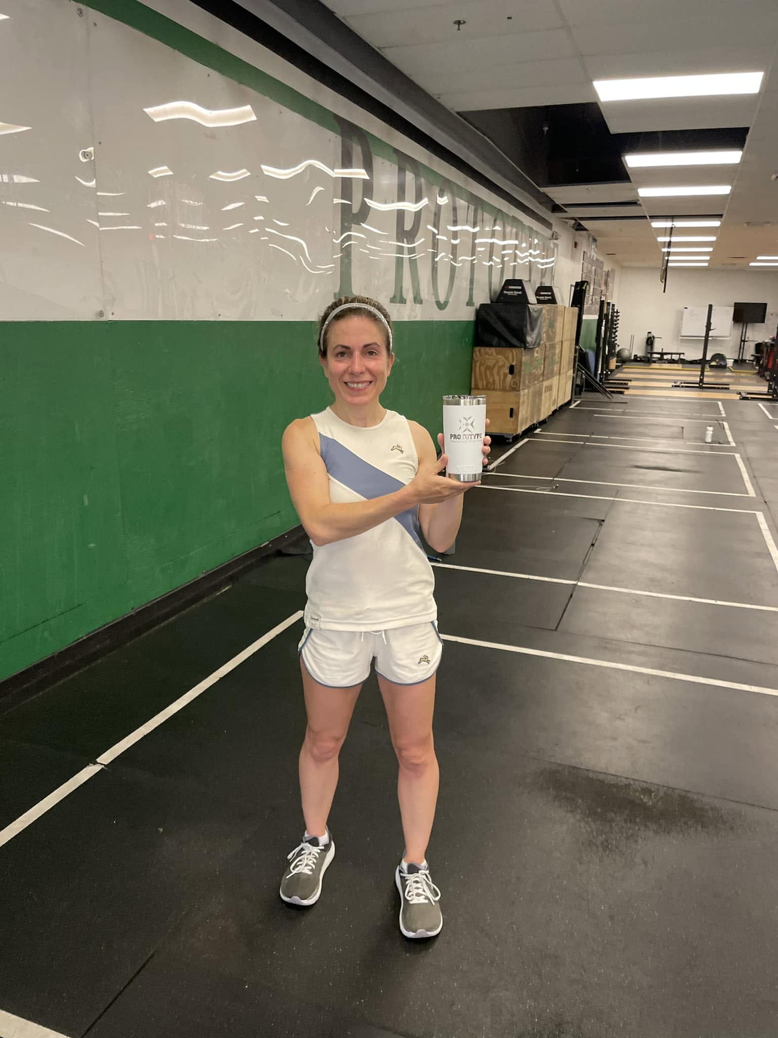 Kim celebrating her 1,000th class at Prototype in 2023