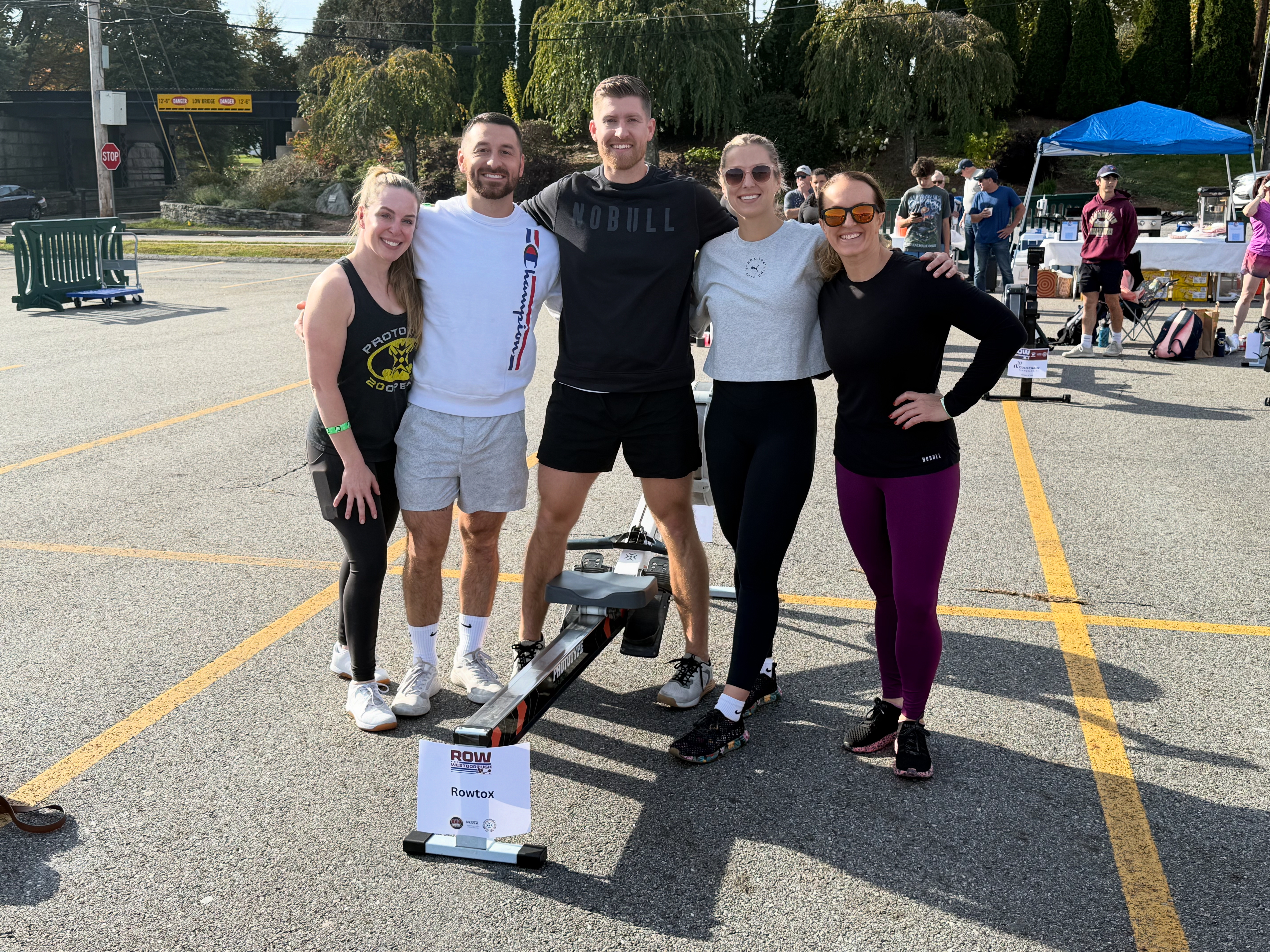 Natalie Beyranevand with Gillian and other Prototype members at Row For Westborough 2025