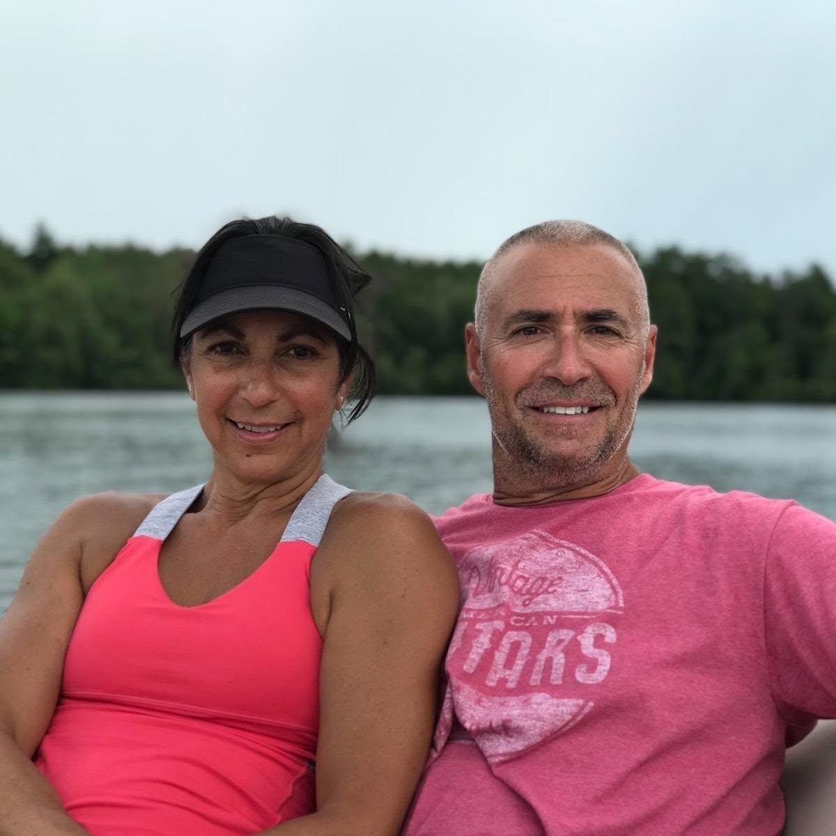 Russell Schwartz and his wife Rhonda on the water