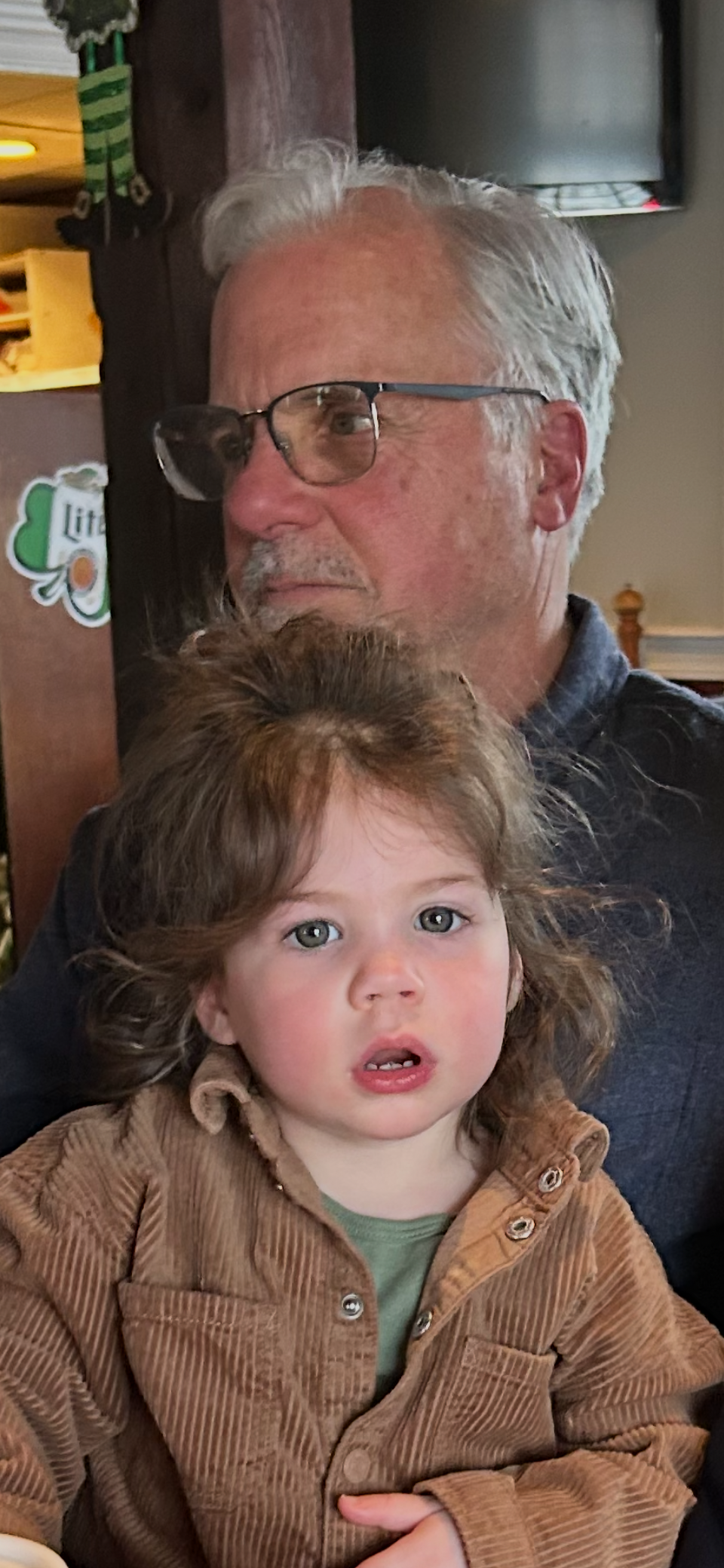 Pete Russo with his granddaughter Daria