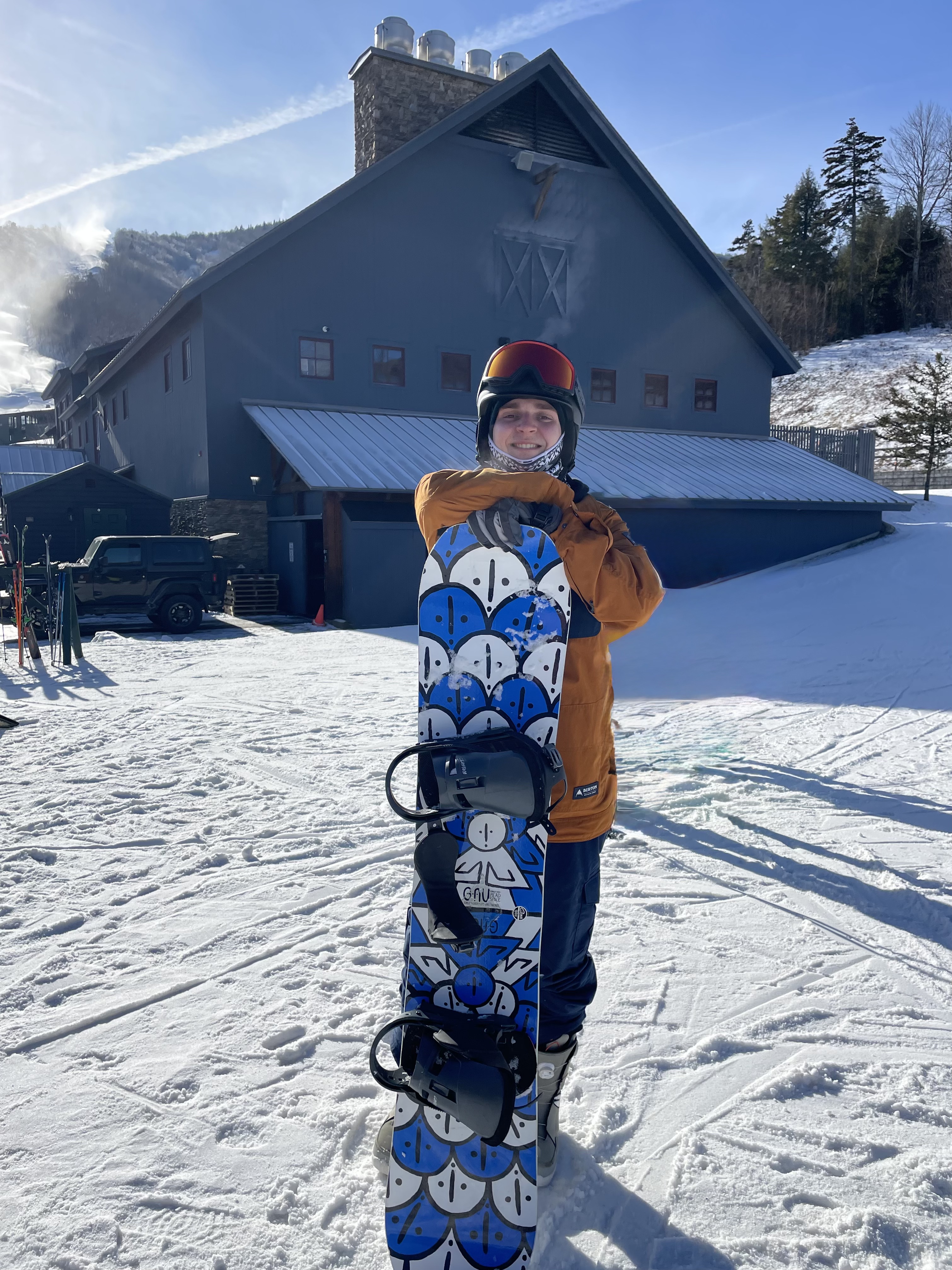 Connor Wotton at the mountain on the day his story turned