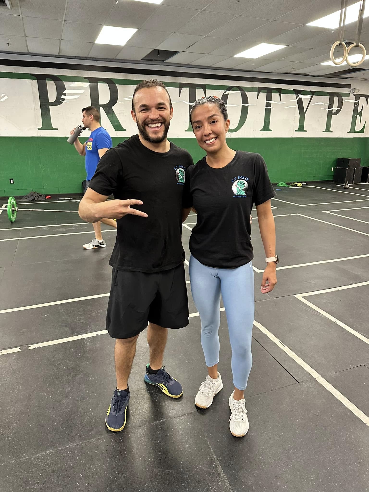 Melina Zamudio with her husband Juan after a workout at Prototype Training Systems