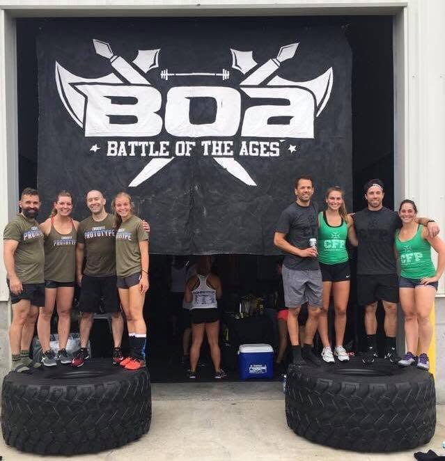 Garret St. Onge and Prototype teammates at the 2017 Battle of the Ages at Upper Cape CrossFit