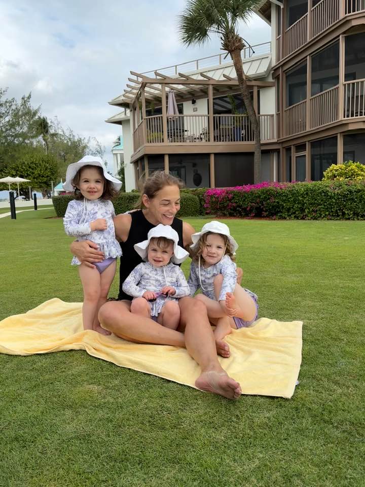 Sally Harwood with her three grandchildren on a family vacation, 2025