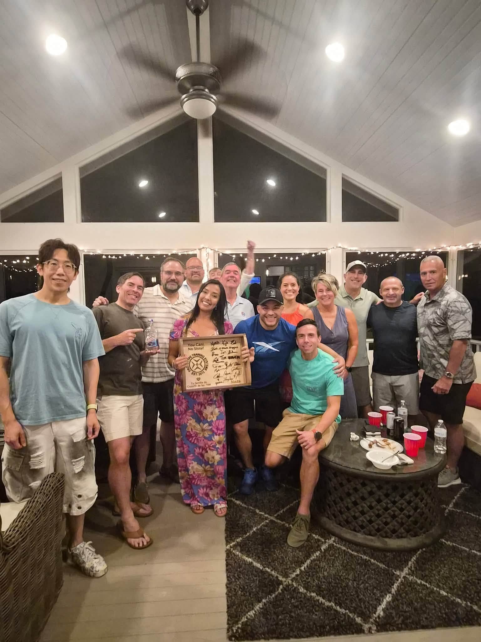 Melina, Juan and the 7 AM crew at their going away party