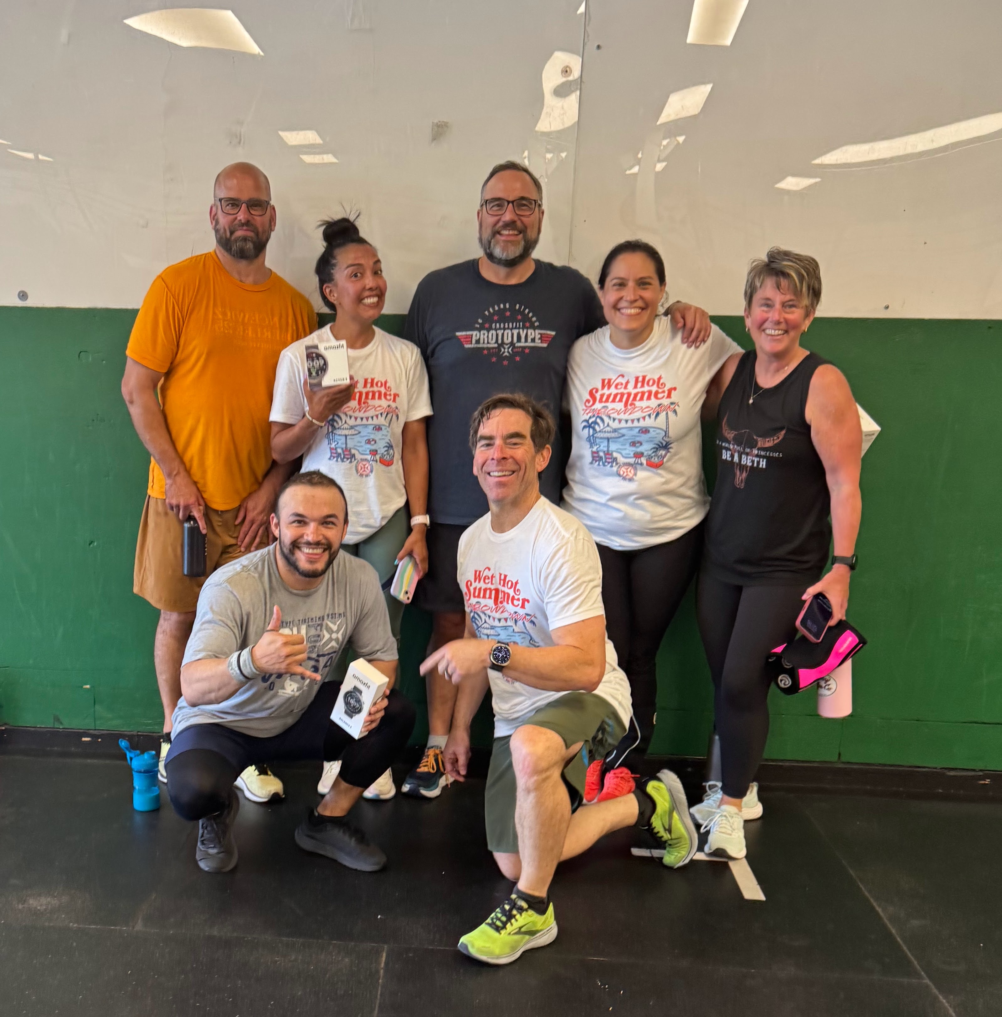Rob with some of the 7:00 a.m. crew after the Wet Hot Summer Throwdown