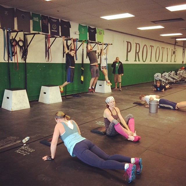 Jean Hanks training alongside other members at Prototype Training Systems in Westborough in 2013