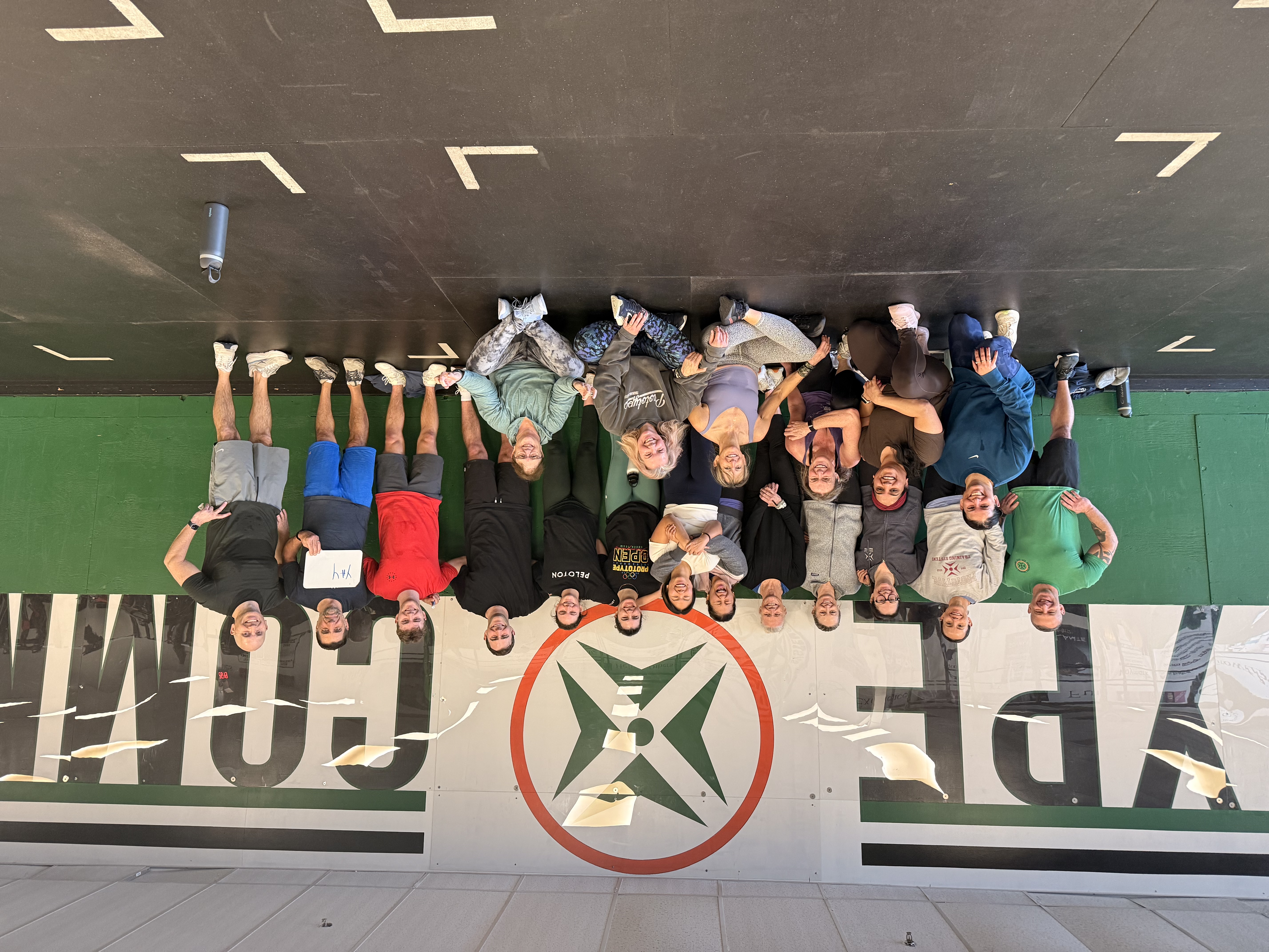 Shreeja Pillai with a crew of members after a workout at Prototype Training Systems