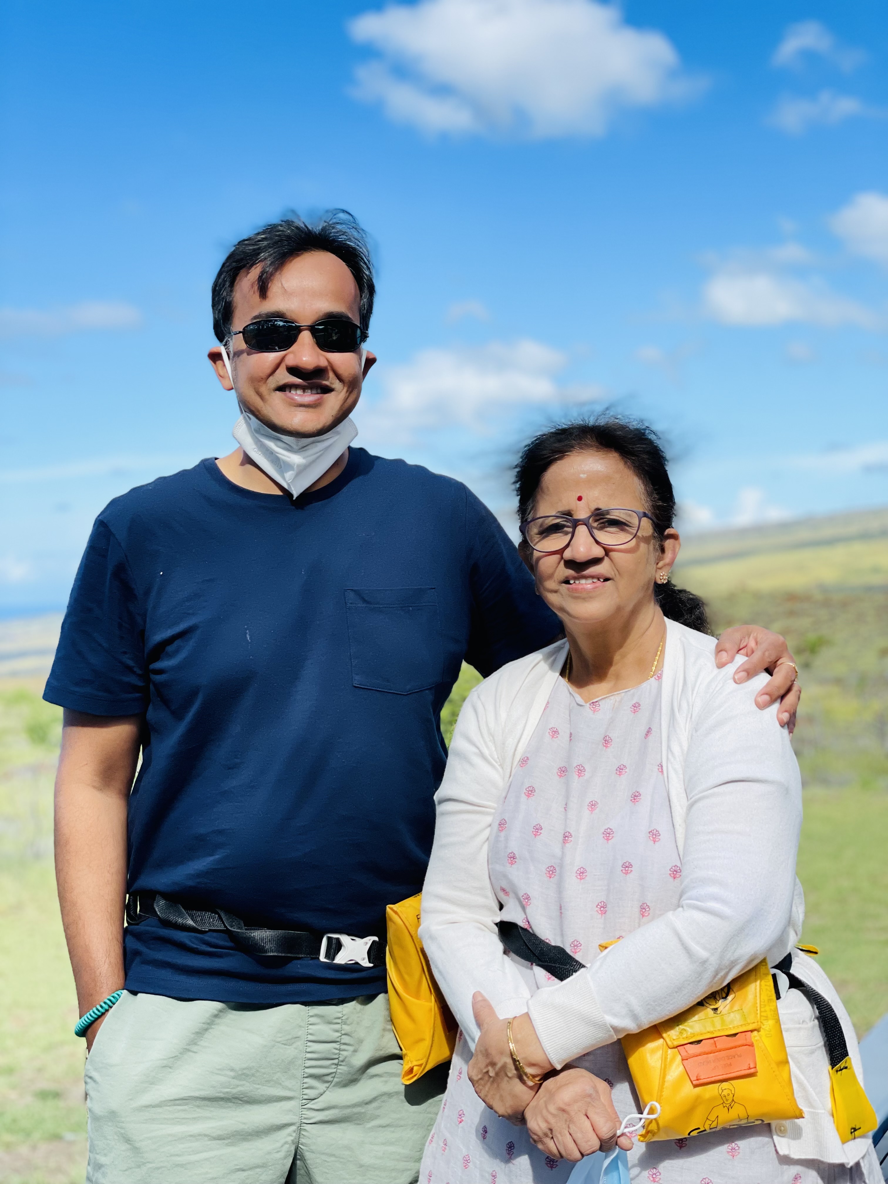 Deepak Mohan and his mom