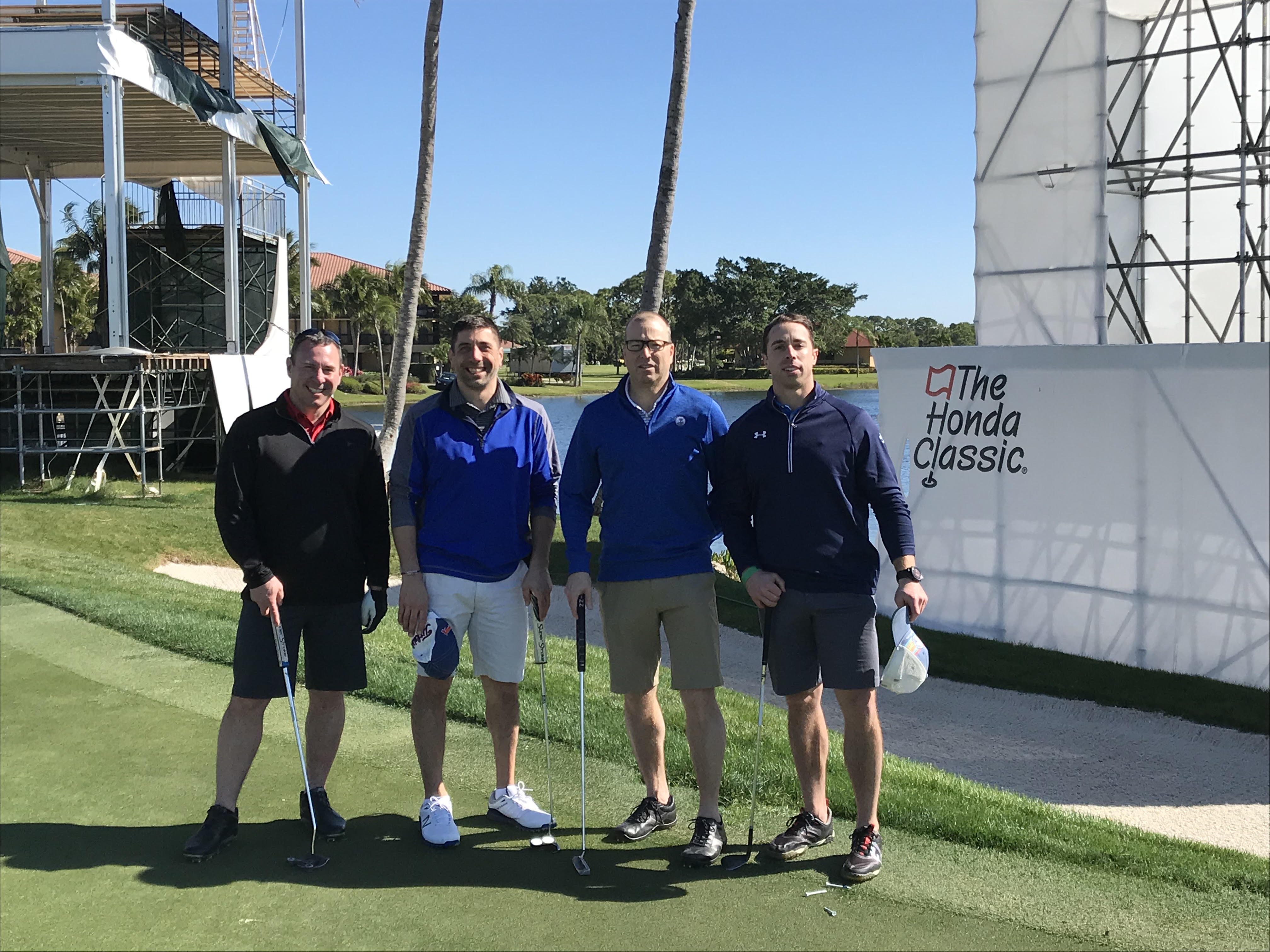 Scott, Dennis, Rick and Mike Collette at the first Prototype golf trip in 2018