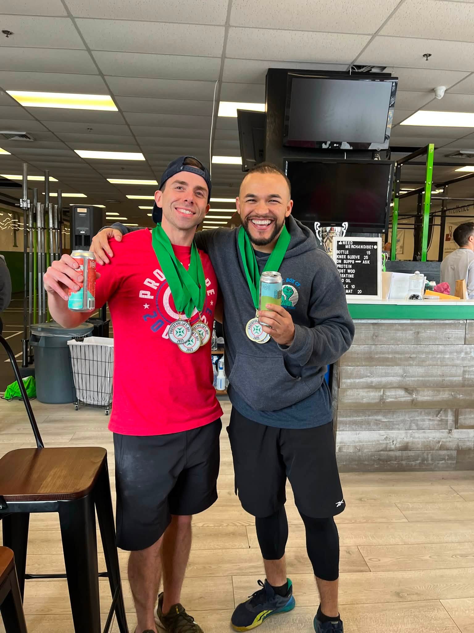 Coach Jon and Juan after competing in Lift Off at Prototype Training Systems in Westborough MA