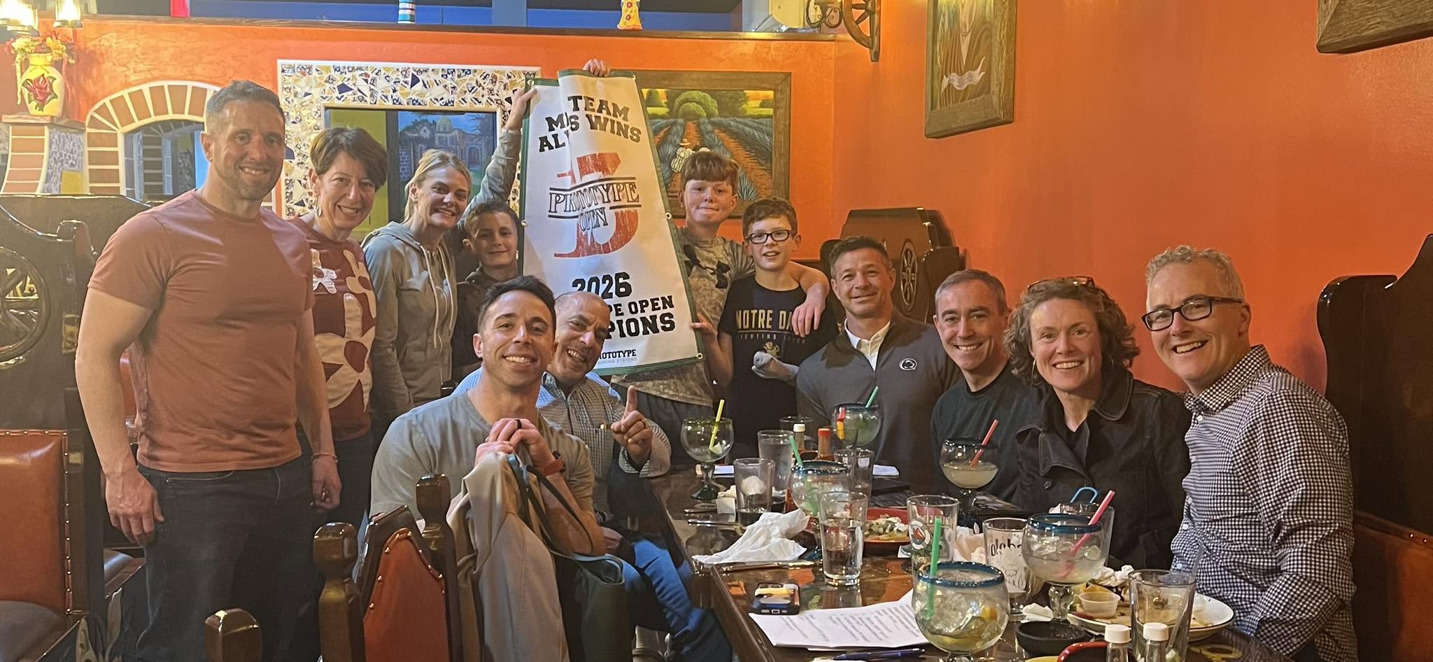 Keith DeJesus and Mike with Team Always Wins celebrating the 2026 Prototype Open