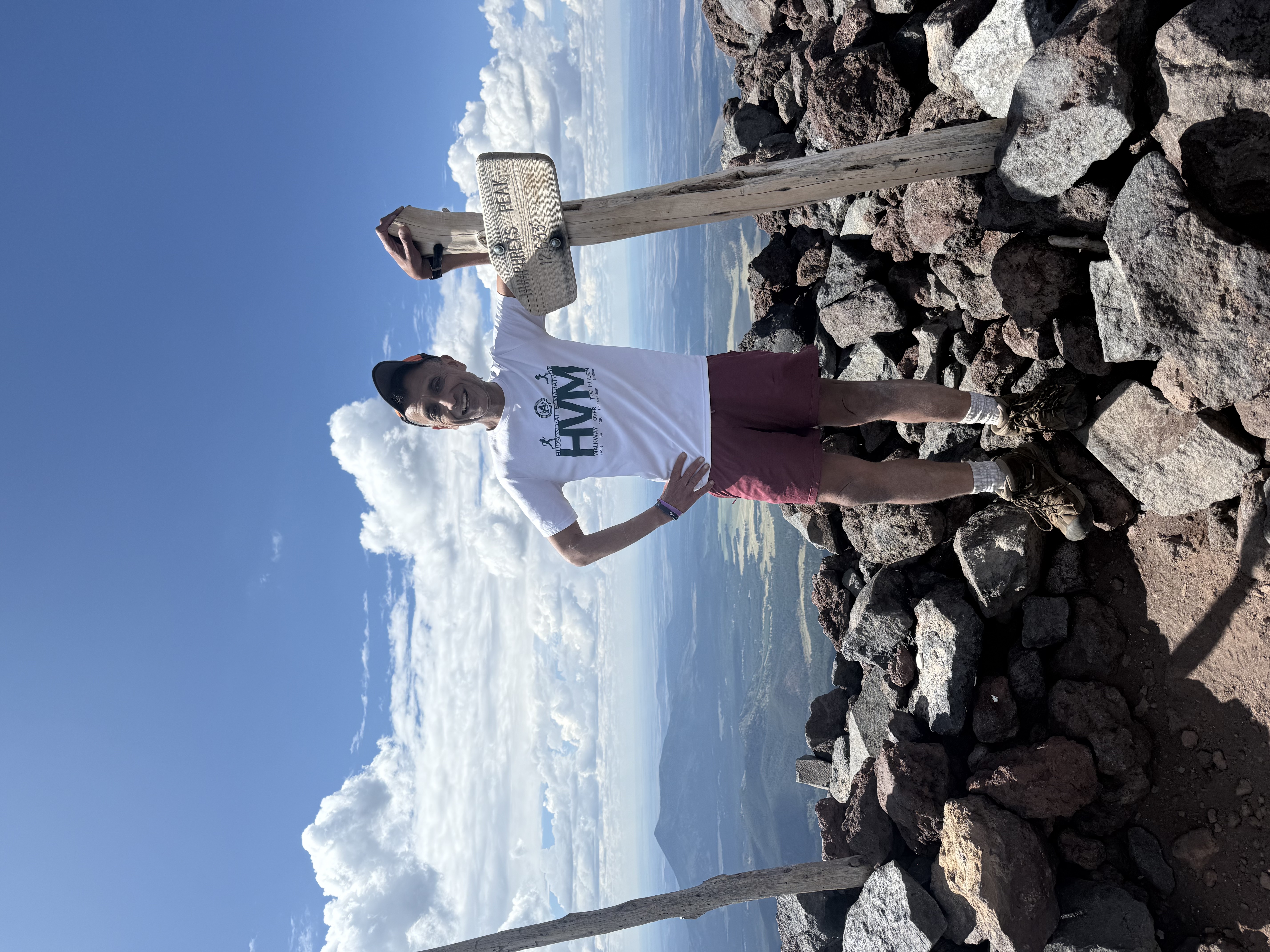 Safdar Medina at the summit of Humphreys Peak, Arizona