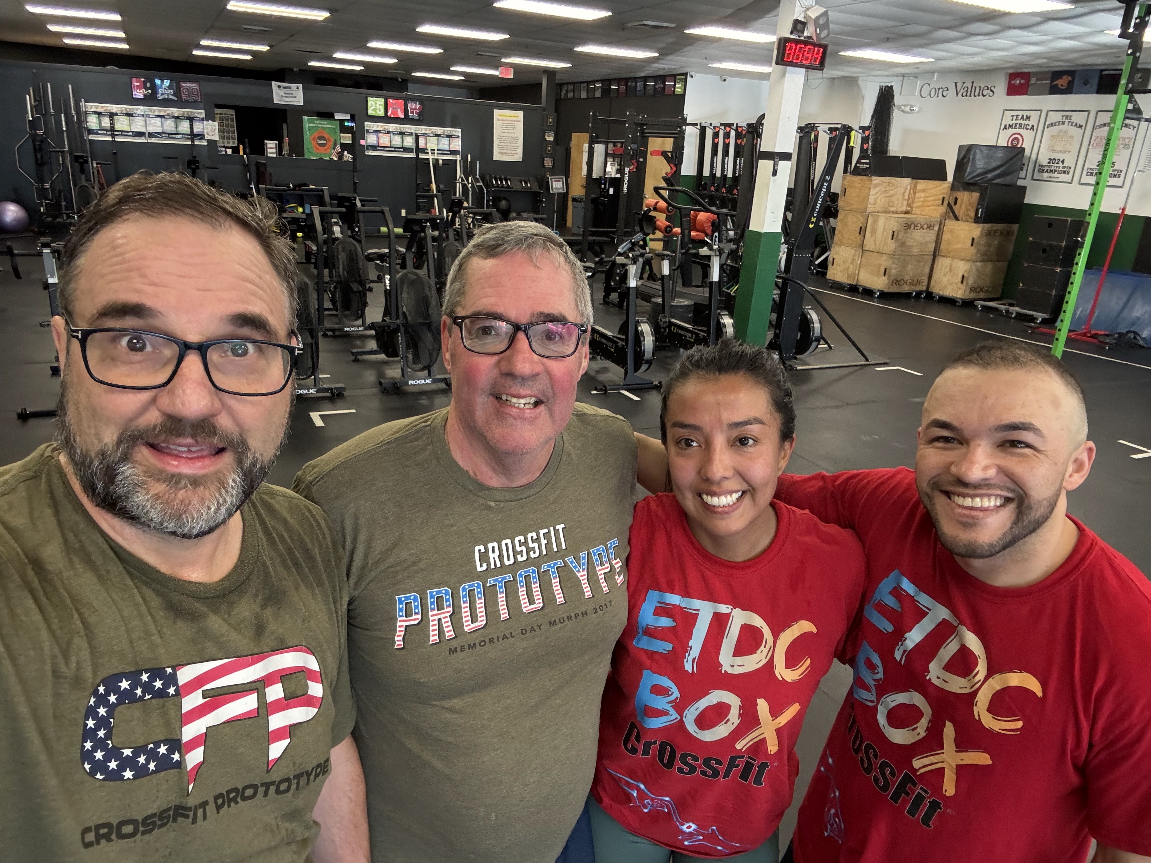 Rob with Graham, Melina, and Juan after Murph