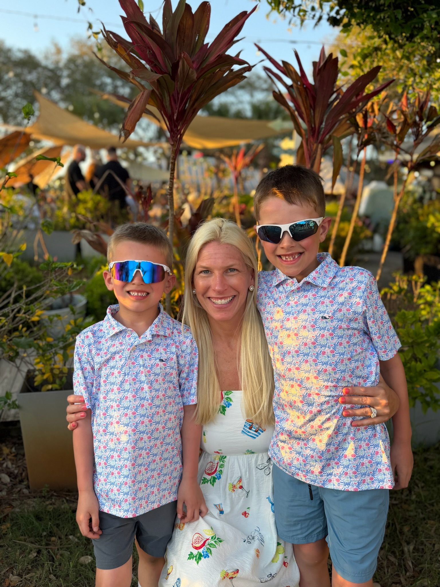 Chris Blanchard's wife and two sons