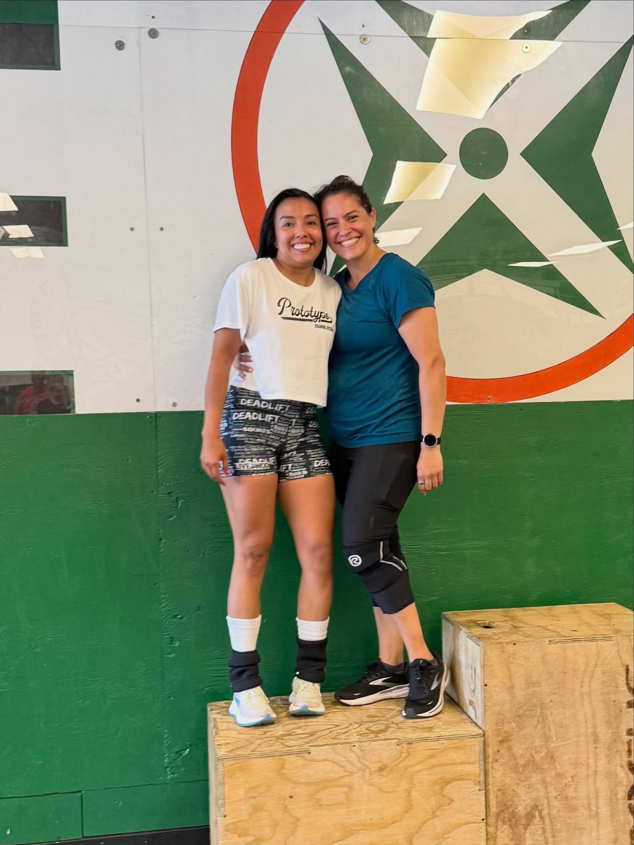 Carla Lopez and Melina after HYROX Simulation 3rd place finish